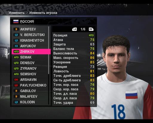 Pro Evolution Soccer 2010 - Сборная России в PES 2010.